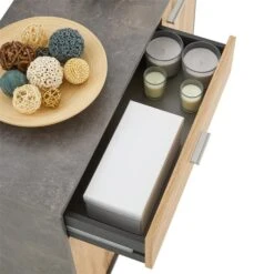 Schuhschrank DEUSTO In Beton Dunkel/Wotan Eiche -Möbelhaus 95439 5 N