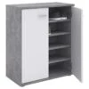 Schuhschrank LENNIS 2 Türen In Betonoptik/weiß -Möbelhaus 95450 0