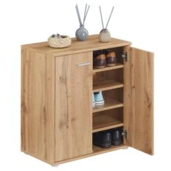 Schuhschrank LENNIS 2 Türen In Wotan Eiche -Möbelhaus 95452 2