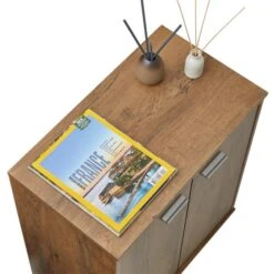 Schuhschrank LENNIS 2 Türen In Eiche Dunkelbraun -Möbelhaus 95471 4