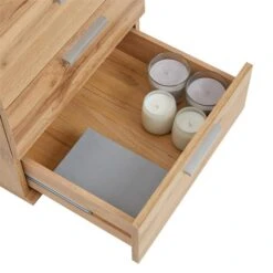 Nachttisch MARIELLA In Wotan Eiche Mit 3 Schubladen 13 Nachttisch MARIELLA In Wotan Eiche Mit 3 Schubladen -Möbelhaus 95472 5