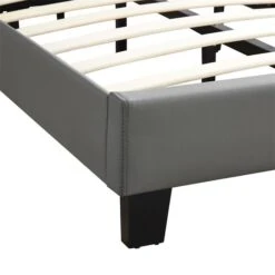 Polsterbett CARIBO 120x200 Cm, LED Beleuchtung, Kunstleder Grau -Möbelhaus 95531 4