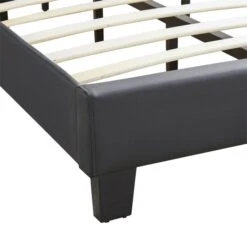 Polsterbett CARIBO 120x200 Cm, LED Beleuchtung, Kunstleder Schwarz -Möbelhaus 95532 4