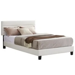 Polsterbett GREENPORT 120x200 Cm, Kunstleder Weiß