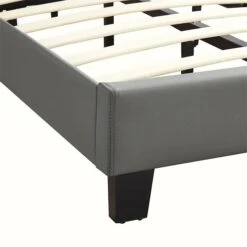 Polsterbett BEDFORD 140x200 Cm, Kunstleder In Grau -Möbelhaus 95558 2