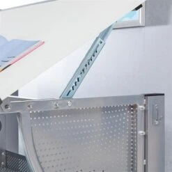 Kinderschreibtisch SARI, Neigbar Und Höhenverstellbar In Weiß/alu -Möbelhaus 95561 AC7