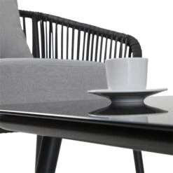 Gartenmöbel Set BENGAL Aus Alu, Mit Seilbespannung In Grau -Möbelhaus 95609 4