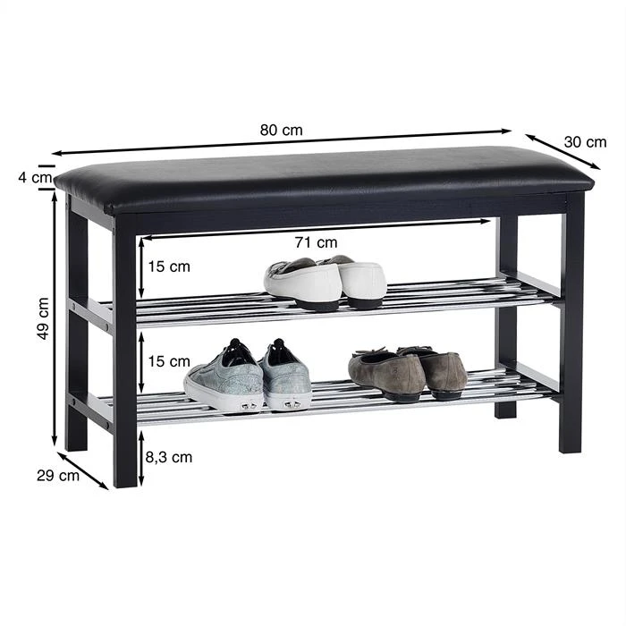 Sitzbank SANA Mit Schuhregal In Weiß 4 Sitzbank SANA Mit Schuhregal In Weiß – Bild 2